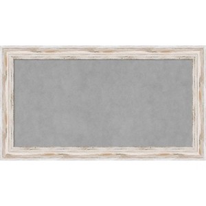 Amanti Art Alexandria White Wash Narrow Framed Magnetic Board 27 x 15 in. - 1 of 4