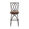 30"x34" Dana Big and Tall Microsuede Metal Crossed Legs Swivel Seat Barstool - Powell Company - 2 of 4