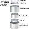 15" Smokeless Fire Pit - Portable Stainless Steel Wood Burning Stove with Carry Bag & Detachable Ash Pan, Camping Grill for Outdoor, Backyard, Hiking - 4 of 4