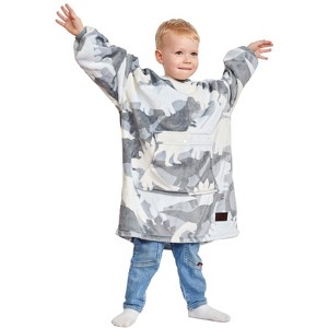 Catalonia Wearable Blanket Hoodie for Kids, Fleece Snuggy Sweatshirt Pullover, 4-12 Years Boy Girl Gift - 1 of 4