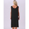 INSPIRE CHIC Women's Cotton Soft Long Sleeveless Chemise Sleepwear - 3 of 4