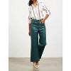Women's Faux Leather Wide Leg Pants - SKIES ARE BLUE - 3 of 4