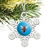 Delaware State University Primary Logo Metal Snowflake Christmas Tree Holiday Ornament - 4 of 4