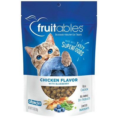 Fruitables Healthy Low Calorie Chicken and Blueberry Crunchy Cat Treat - 2.5oz