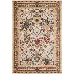 Hauteloom Neola Navy Blue Damask Area Rug - 1 of 4