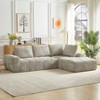 ModernLuxe L-Shaped Sectional Sofa, Chenille Sofa Couch, Left/Right Chaise Option, No Assembly Sleeper Couch - 2 of 4