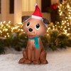 Gemmy Christmas Airblown Inflatable Hound Dog, 3.5 ft Tall, Multi - 2 of 2