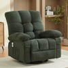 Oversized Massage Swivel Recliner Chair with Rocking Function, Lumbar Heating, Side Pocket, and USB Charge Port - 3 of 4