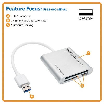 Tripp Lite Memory Card Reader/Writer - Thumbnail 3