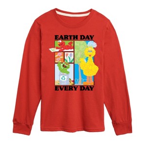 Boys' - Sesame Street - Earth Day Every Day -Toddler and Youth Long Sleeve T-Shirt Long Sleeve Graphic T-Shirt - 1 of 3