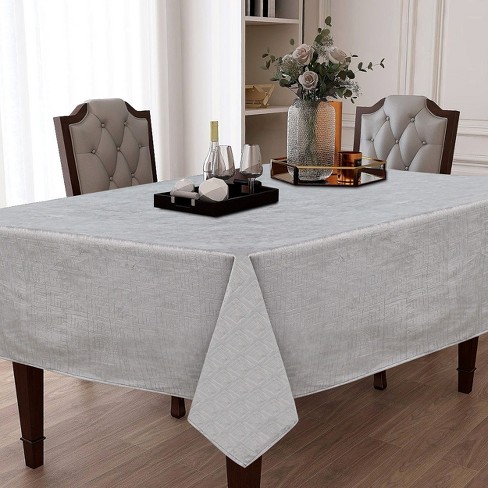 Kate Aurora Modern Lux Embossed Toscana Tablecloth In Earth Tone Colors ...