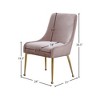 Meridian Furniture,Owen Velvet Dining Chair, Set of 2 - 4 of 4