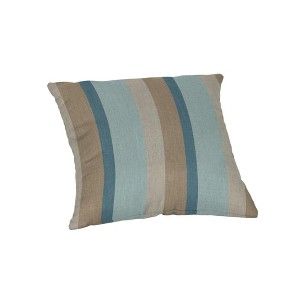 Casual Cushion Stripe Sunbrella Fabric 1-Piece Indoor/Outdoor Square Throw Pillow - 1 of 4