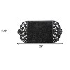 HomeRoots 18" X 29" Black Rubber Outdoor Oval Door Mat - 3 of 4