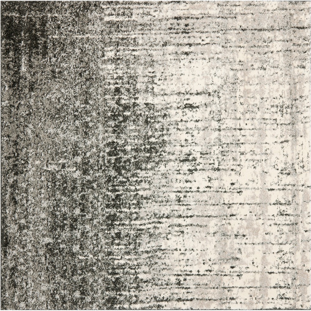 4'x4' Fleck Loomed Square Area Rug Black/Gray - Safavieh