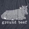 Mens Ground Beef T Shirt Funny Dad Joke Sitting Cow Novelty Tee - Crazy Dog Men's T Shirt - 2 of 4