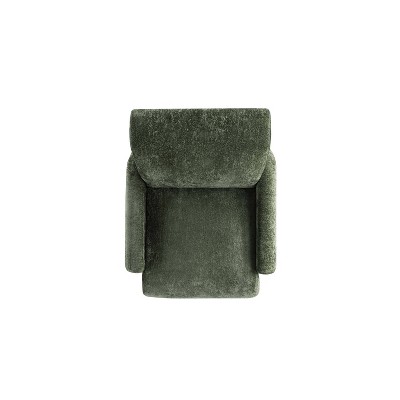Olive Green Chenille 3-Piece Sofa and Accent Chairs Set