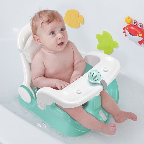 Babybond Baby Bath Seat With Sitting Lying 2 Modes green Target