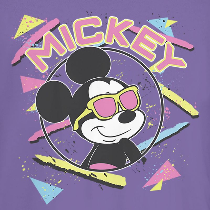 Juniors Womens Mickey & Friends 90s Sunglasses Mickey T-Shirt, 2 of 5