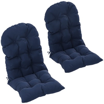 Outsunny Adirondack Chair Cushions Set of 2, Tufted High Back Patio Chair Cushions with Ties, Non-Slip Cushions for Adirondack Chairs