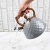 SharpChef Whistling Stovetop Tea Kettle,Food Grade Stainless Steel, Cool Touch Wood Look Handle, Fast Boil, for Gas, Electric, and Glass Ranges - 3L - 2 of 4