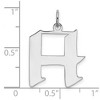 Black Bow Jewelry Sterling Silver Karlie Collection Artisan Block Initial Charm Letter H - 4 of 4