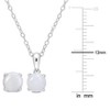 EVERLY JEWELRY | Sterling Silver Created Gemstone and Multiple Gemstones 2-Piece Set of Pendant with Chain and Earrings - 2 of 3