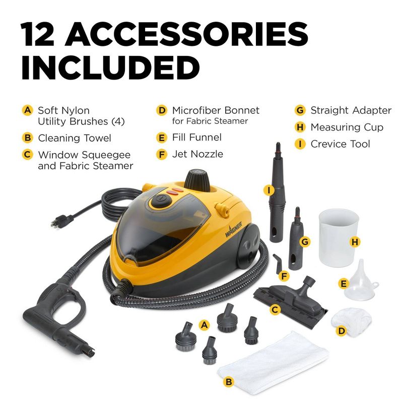 Wagner 905e Auto Steam Cleaner with 12 Accessories, 4 of 12