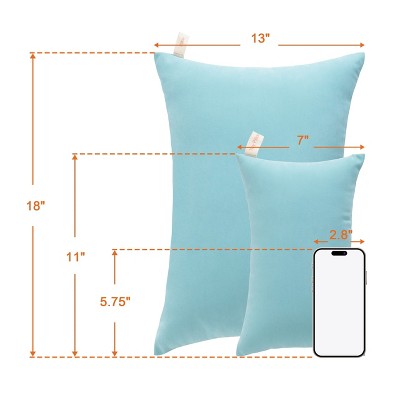 Compact White Microfiber Down Alternative Travel Pillows, 2-Pack