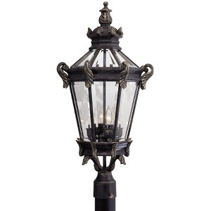 Minka Lavery Rustic Outdoor Post Light Fixture Heritage Lantern 28" Clear Glass for Exterior Barn Deck House Porch Yard Patio - 1 of 2