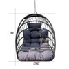 CAVINAS Swing Hammock Egg Chair without Stand,Hanging Chair with Foldable Frame and UV Resistant Cushion,Patio Swing for Backyard Balcony Porch - 3 of 4