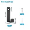 Unique Bargains Metal Wall Mount Horizontal Snowboard Storage Hooks 2.44" x 1.38" - 2 of 4