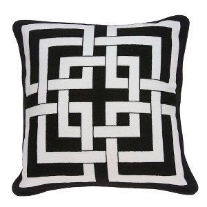 Parkland Collection,Abali Black And White Throw Pillow - 1 of 4