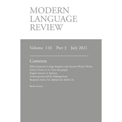 Modern Language Review (116 - by  Derek Connon (Paperback)