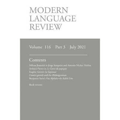 Modern Language Review (116 - by  Derek Connon (Paperback)