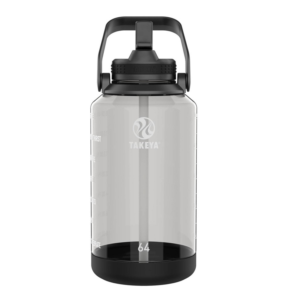 Takeya 64oz Tritan Motivational Water Bottle with Straw Lid - Gray, Purple, Pink