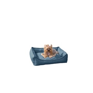 Arlee Home & Pet Cresent Lounger Orthopedic Eco-Friendly Memory Foam Dog Bolster Bed - Blue - S - 1 of 4