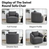 Okak Modern 360' Swivel Accent Chair Barrel Chairs with Soft Pillow,Small Arm Chair Single Sofa for Living Room,Office,Apartment - 4 of 4