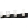 Livex Lighting Zurich 4 - Light Vanity in  Black/Brushed Nickel - 3 of 4