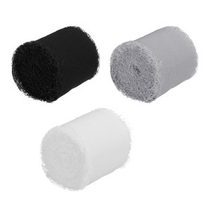 Unique Bargains Handmade Fringe DIY Decor Wedding Gift Wrapping Chiffon Ribbon 3 Rolls - 1 of 4