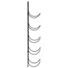 vidaXL Wall Mounted 5-Bottle Wine Rack - Sturdy Black Iron Design - Stylish & Functional Display - Ideal Gift for Wine Lovers - 4 of 4