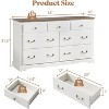AMERLIFE Drawer Dresser, Farmhouse Chest of Drawers with Vintage Metal Handle - 2 of 4