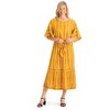 Collections Etc Southwest Print Elasticized Waist Tiered Skirt - 3 of 4