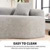 110 inch White High-Density Chenille Curved Boneless Sofa for Living Room No Assembly Required - 3 of 4