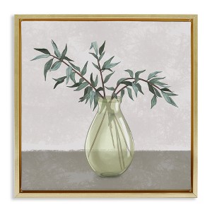 Stupell Industries Vase And Plant Neutral Grey Design, 18" x 18" - 1 of 4