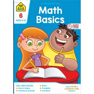 School Zone Math Basics Grade 6 Workbook - (Paperback) - 1 of 4