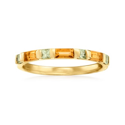 Ross-Simons 0.30 ct. t.w. Citrine and .20 ct. t.w. Peridot Ring in 14kt Yellow Gold