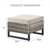 Gymojoy Outdoor 2 Pieces Patio Rattan Ottomans All-Weather Ottomans - 2 of 4