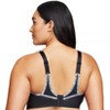 Glamorise Womens No-Bounce Camisole Sports Wirefree Bra 1066 Black - 2 of 4