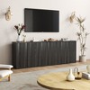 Fredees 31.5-Inch Modern Fluted Sideboard with Storage – Suitable for Kitchen, Coffee Bar, Entryway, or Living Room Accent Cabinet. - 3 of 4